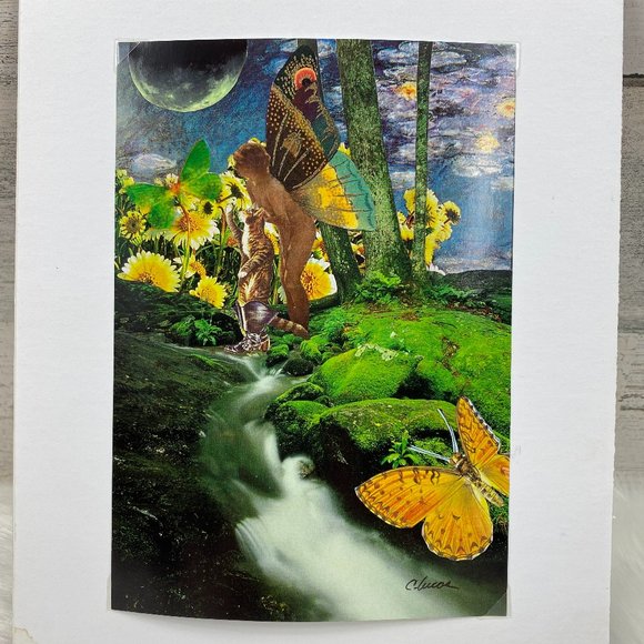 Other - C. Lucas Digital Collage Print Signed Fairy